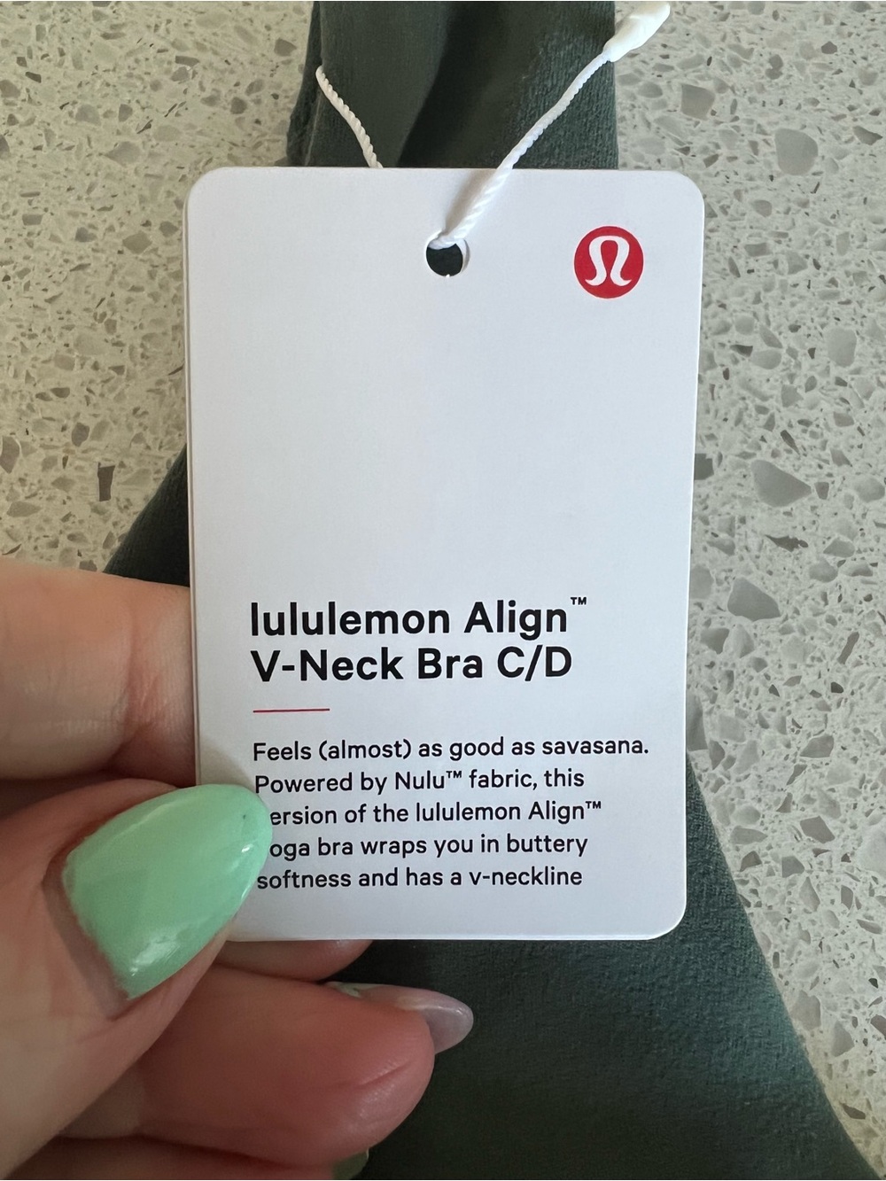 lululemon Align™ V-Neck Bra C/D (NWT) in Dark Forest (Green/Greyish) - Picture 3 of 13